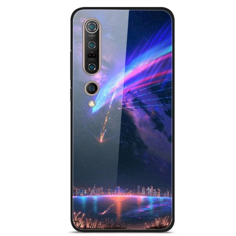 Cover for Xiaomi Mi 10 / 10 Pro Galakse Konstellation Hærdet Glas