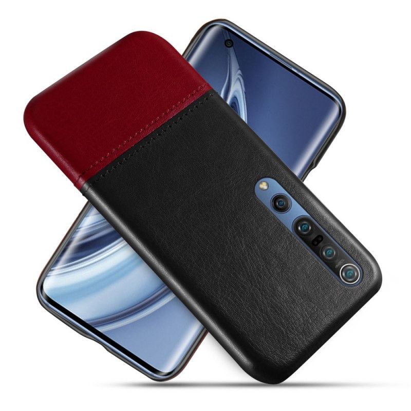 Cover for Xiaomi Mi 10 / 10 Pro Sort Ksq Tofarvet Lædereffekt