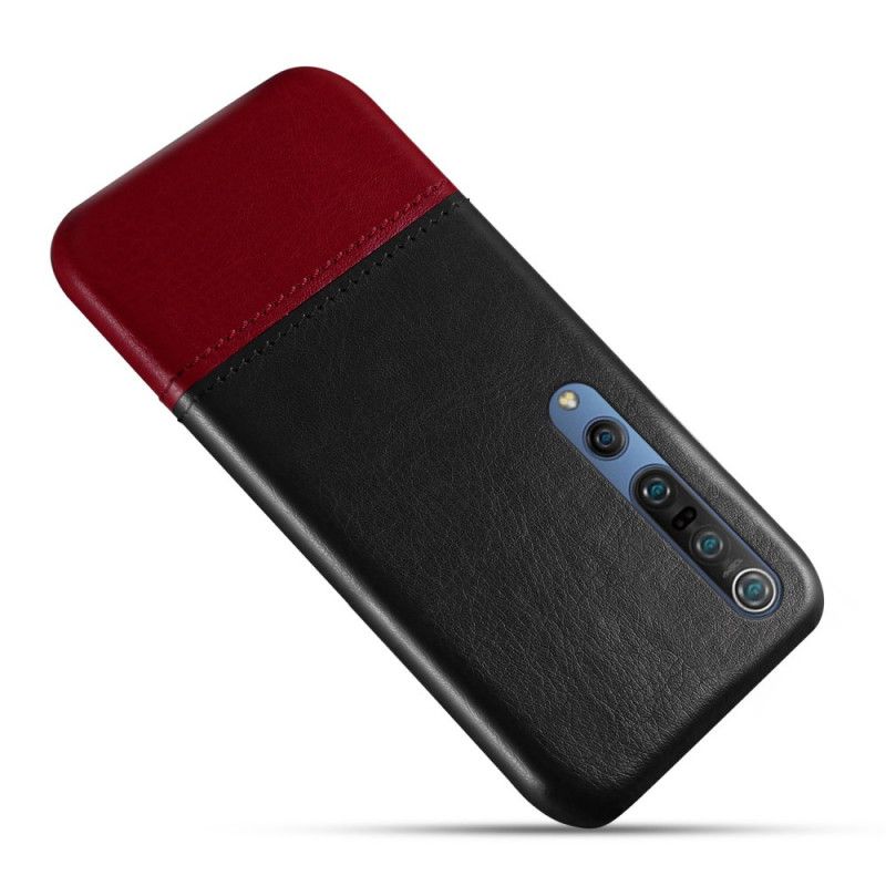 Cover for Xiaomi Mi 10 / 10 Pro Sort Ksq Tofarvet Lædereffekt