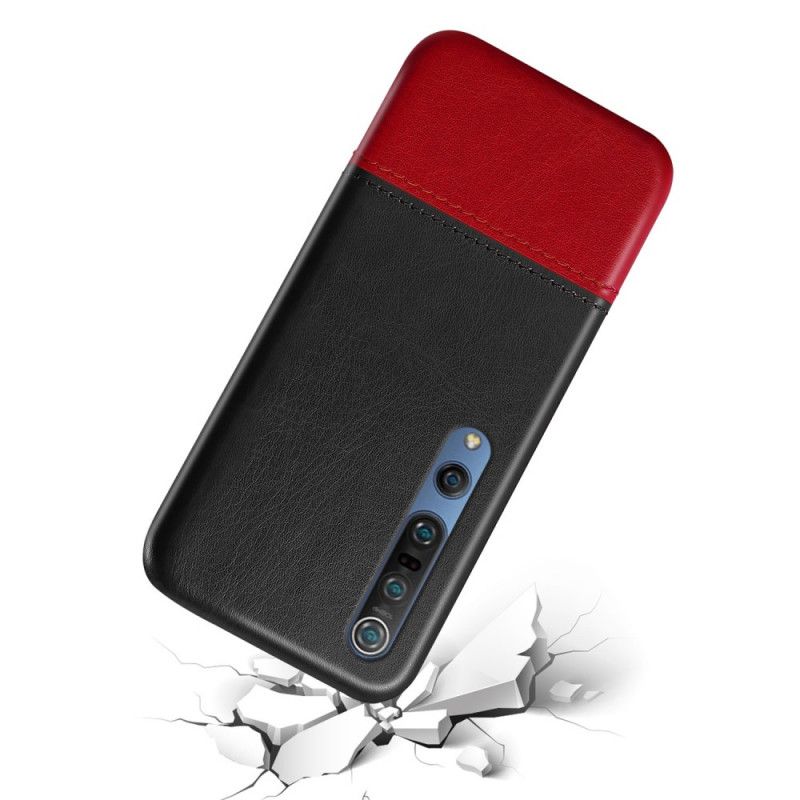 Cover for Xiaomi Mi 10 / 10 Pro Sort Ksq Tofarvet Lædereffekt