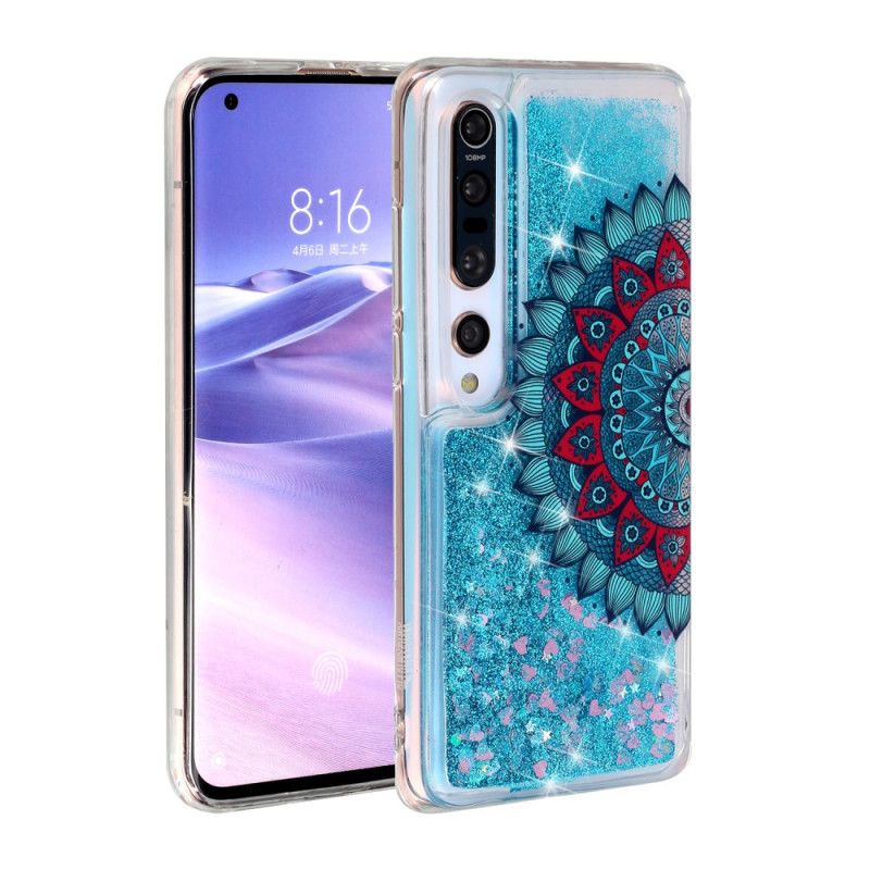 Cover Xiaomi Mi 10 / 10 Pro Mørkeblå Glittermandala Beskyttelse