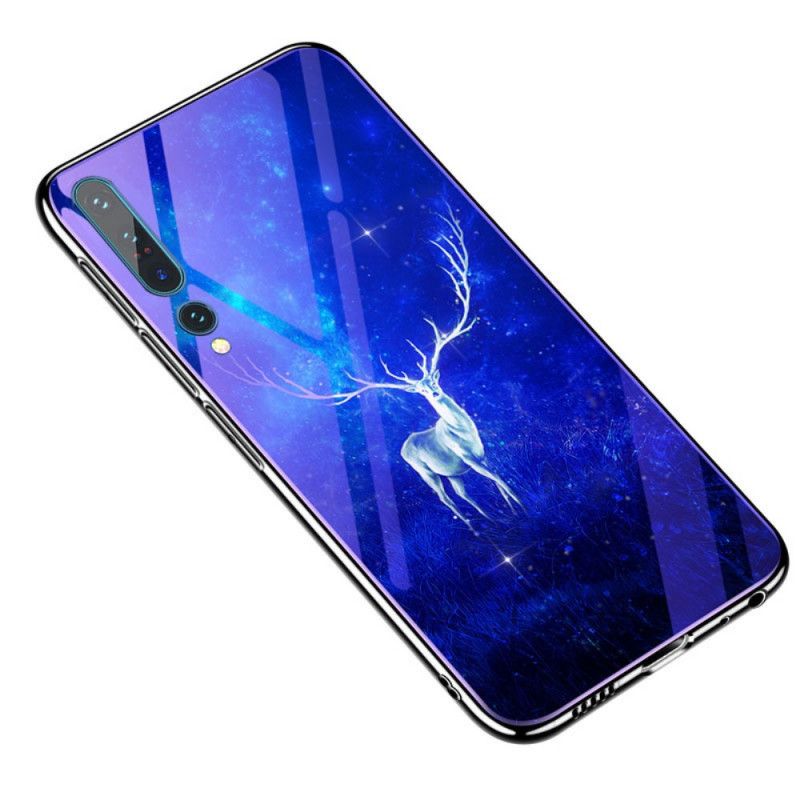 Cover Xiaomi Mi 10 / 10 Pro Mørkeblå Hærdet Glas Og Animalsk Silikone Beskyttelse