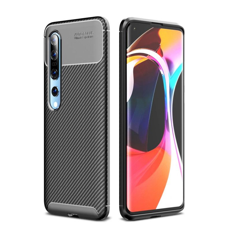 Cover Xiaomi Mi 10 / 10 Pro Sort Fleksibel Kulfiber Beskyttelse