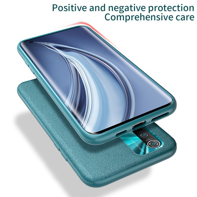 Cover Xiaomi Mi 10 / 10 Pro Sort Hybrid Lædereffekt