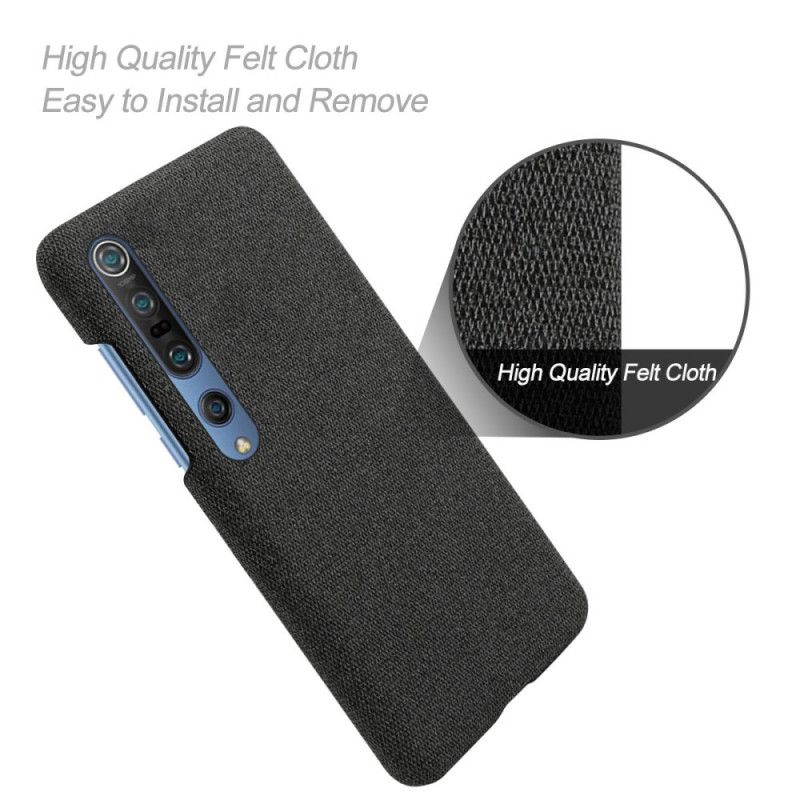 Cover Xiaomi Mi 10 / 10 Pro Sort Ksq Stoftekstur