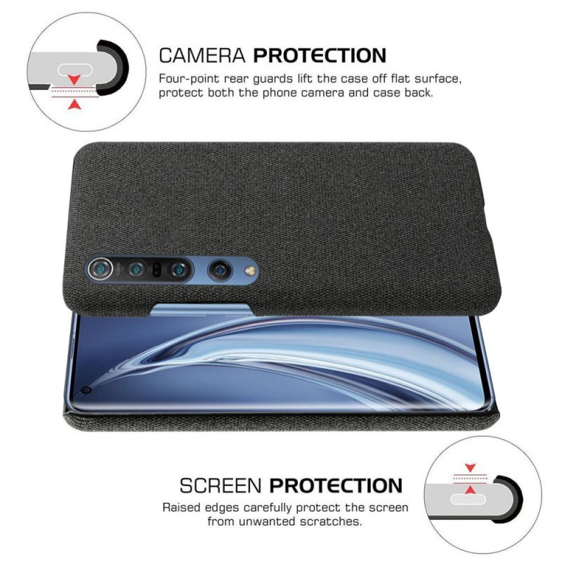 Cover Xiaomi Mi 10 / 10 Pro Sort Ksq Stoftekstur