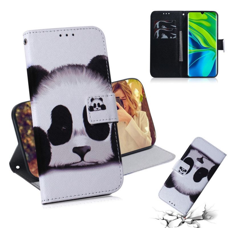 Flip Cover Læder for Xiaomi Mi 10 / 10 Pro Panda Ansigt