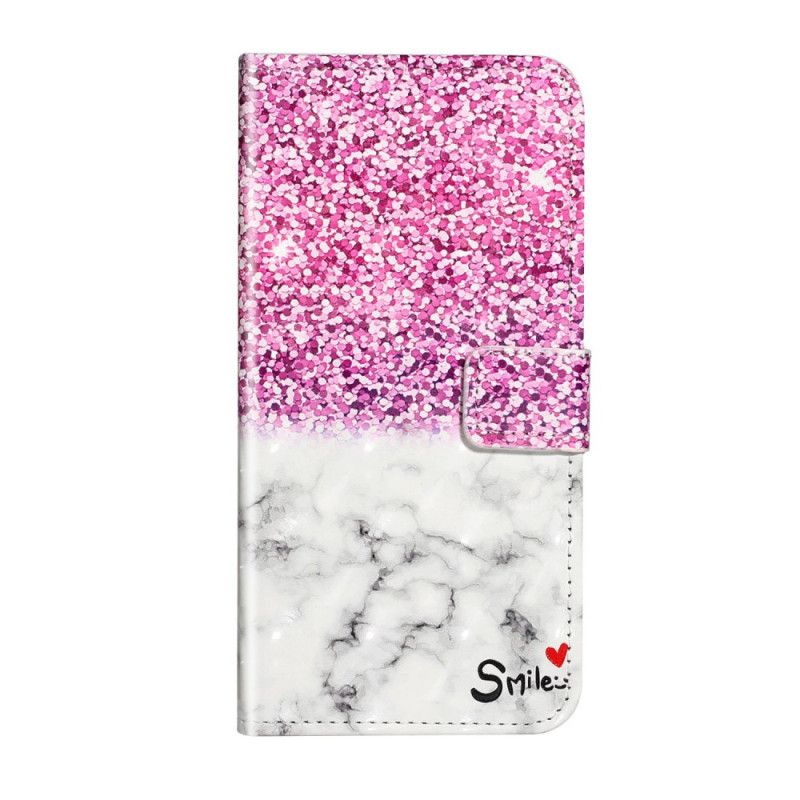 Flip Cover Læder Xiaomi Mi 10 / 10 Pro Lys Plet Smil Glitter Beskyttelse