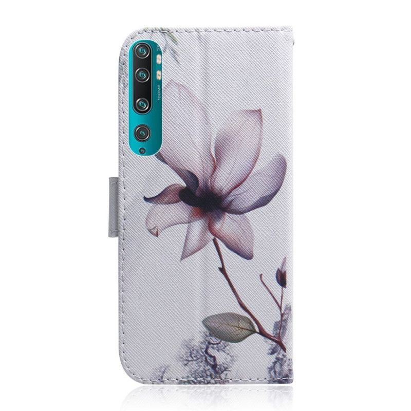 Flip Cover Xiaomi Mi 10 / 10 Pro Mobilcover En Lyserød Blomst