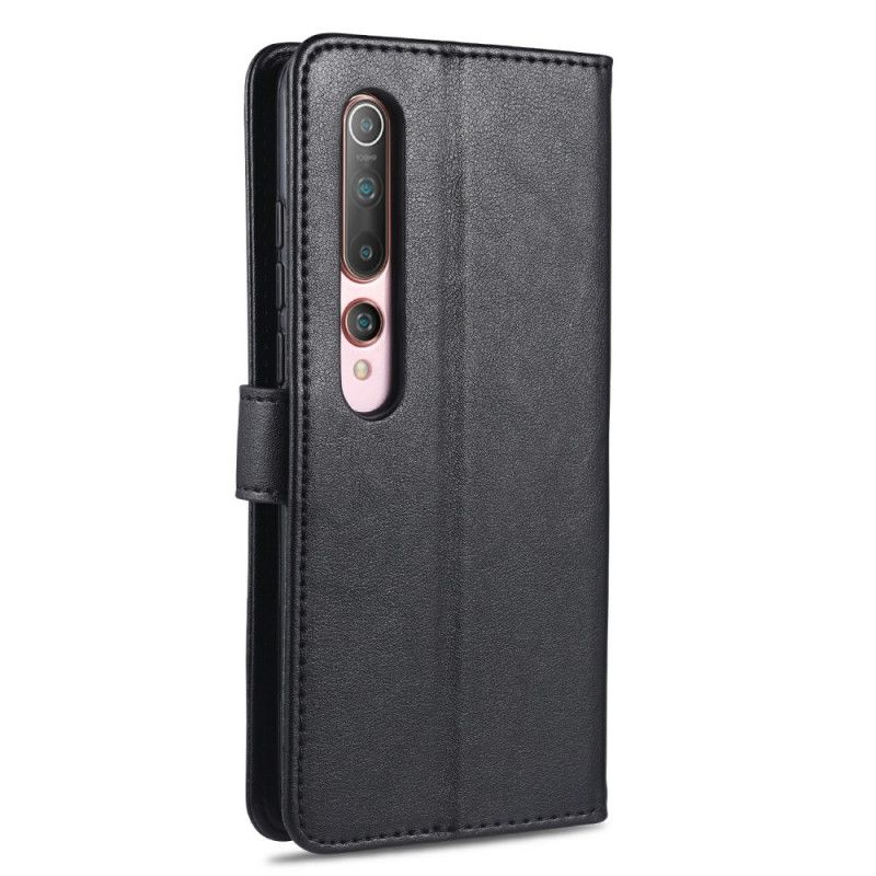 Flip Cover Xiaomi Mi 10 / 10 Pro Sort Mobilcover Azns Imiteret Læder