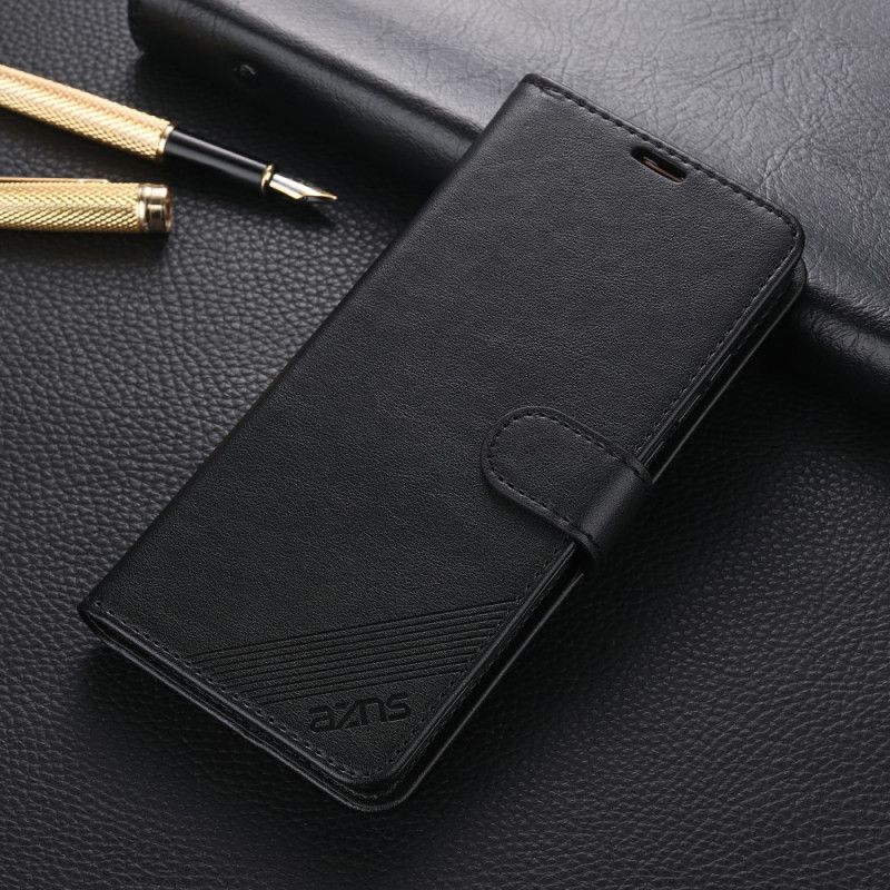 Flip Cover Xiaomi Mi 10 / 10 Pro Sort Mobilcover Azns Imiteret Læder