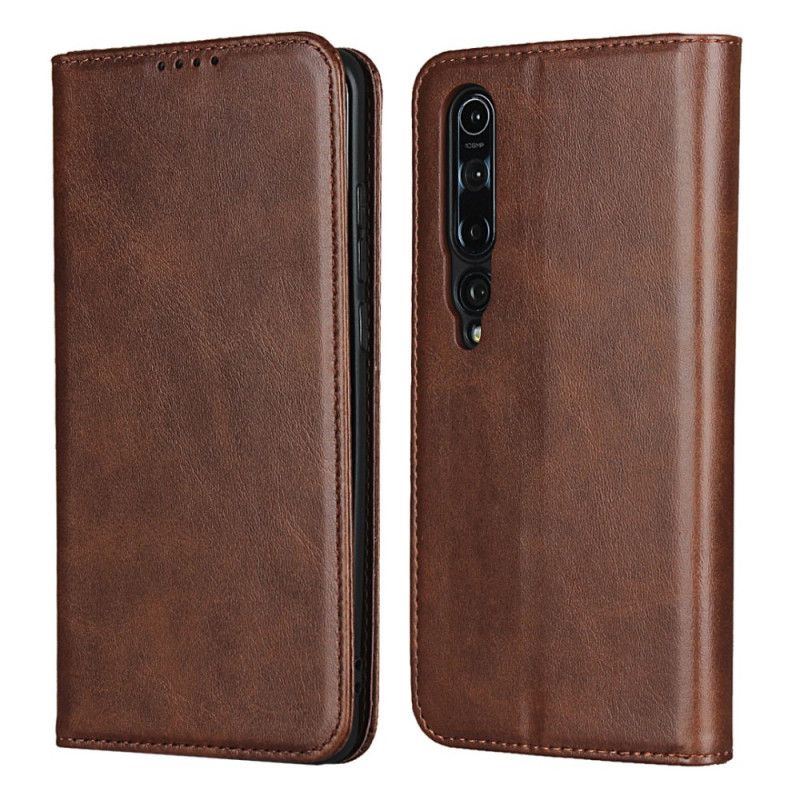 Læder Cover Xiaomi Mi 10 / 10 Pro Sort Mobilcover Elegant Split Læder