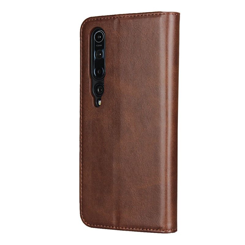 Læder Cover Xiaomi Mi 10 / 10 Pro Sort Mobilcover Elegant Split Læder