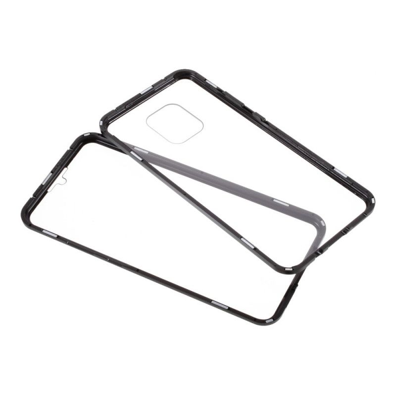 Cover Xiaomi Redmi 10X / 10X Pro Sort Hærdet Glas Og Metal Foran Og Bag Original