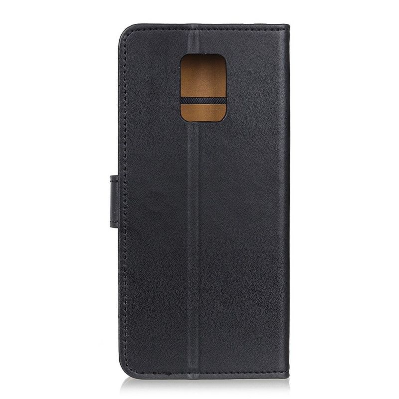 Flip Cover Læder Xiaomi Redmi 10X / 10X Pro Sort Simpelt Kunstlæder Original