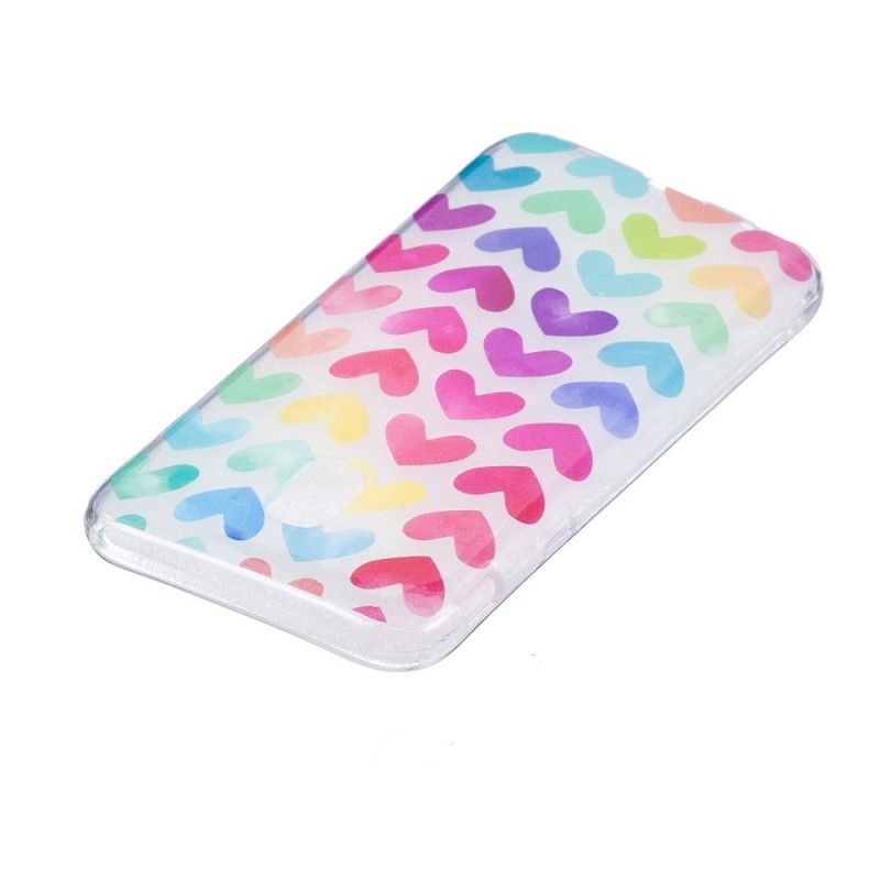 Cover for Samsung Galaxy J3 2017 Grafiske Hjerter