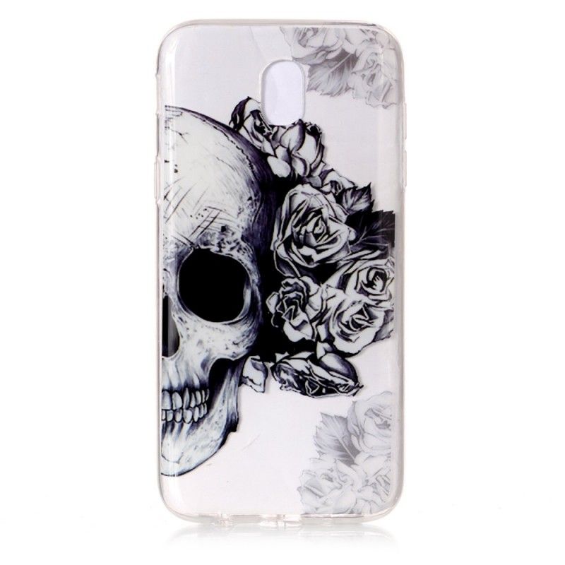 Cover Samsung Galaxy J3 2017 Gennemsigtig Blomstret Kranium Original