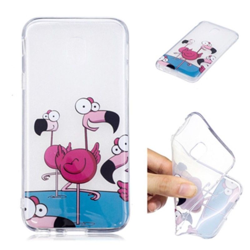 Cover Samsung Galaxy J3 2017 Sjove Flamingoer Beskyttelse