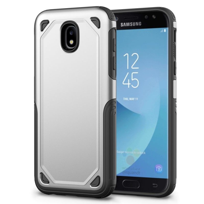 Cover Samsung Galaxy J3 2017 Sort Rustning Af Metaleffekt Original