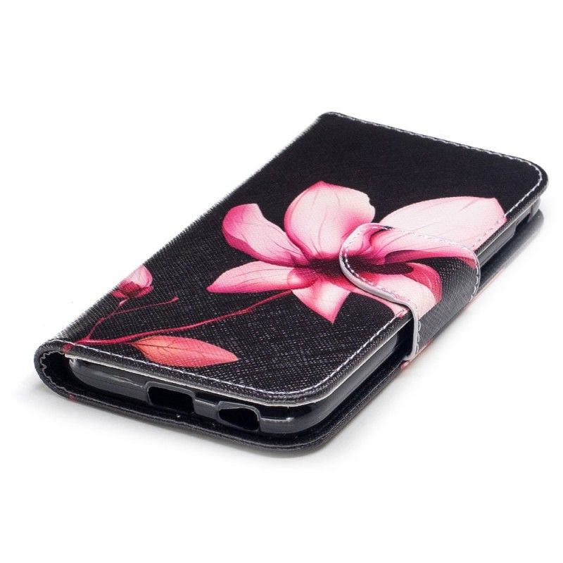 Flip Cover Læder for Samsung Galaxy J3 2017 Lyserød Blomst