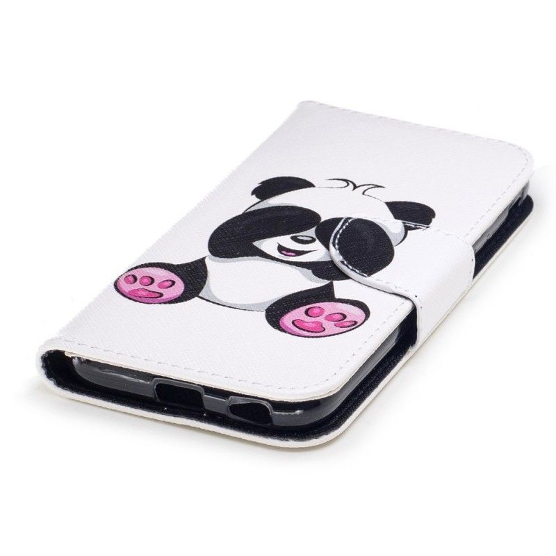 Flip Cover Læder for Samsung Galaxy J3 2017 Sjov Panda