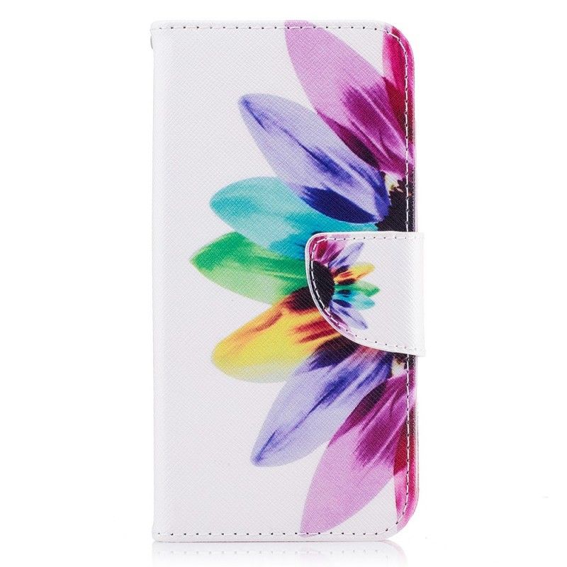 Flip Cover Læder Samsung Galaxy J3 2017 Akvarelblomst