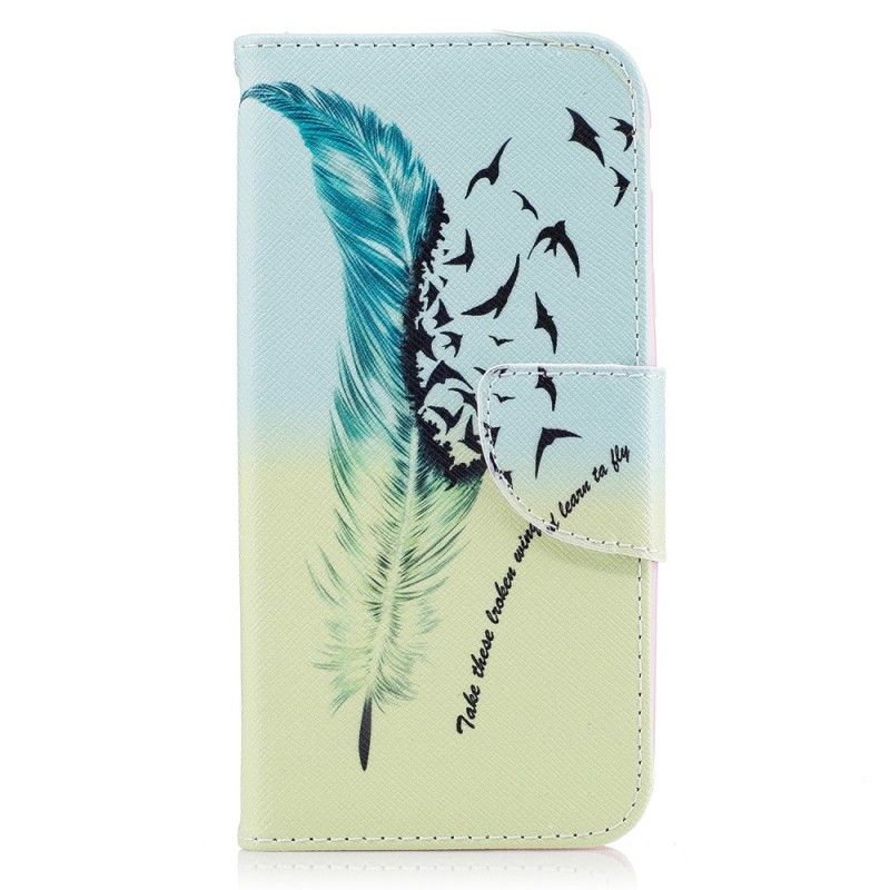 Flip Cover Læder Samsung Galaxy J3 2017 Lær At Flyve Original