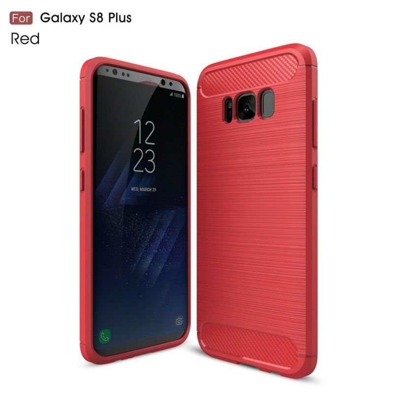 Cover for Samsung Galaxy S8 Plus Sort Børstet Kulfiber