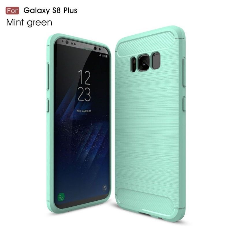 Cover for Samsung Galaxy S8 Plus Sort Børstet Kulfiber