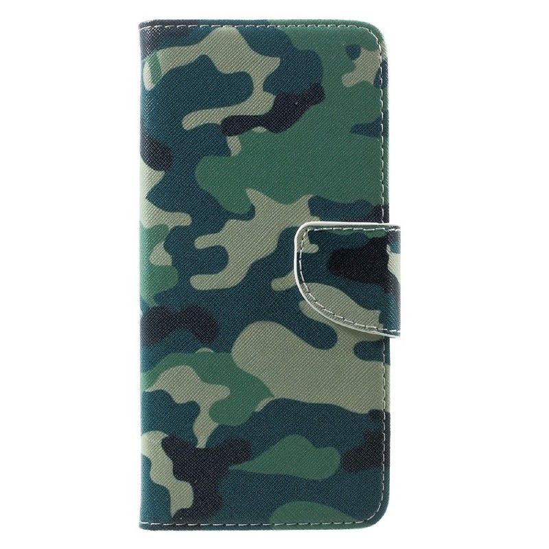 Flip Cover Læder for Samsung Galaxy S8 Plus Militær Camouflage