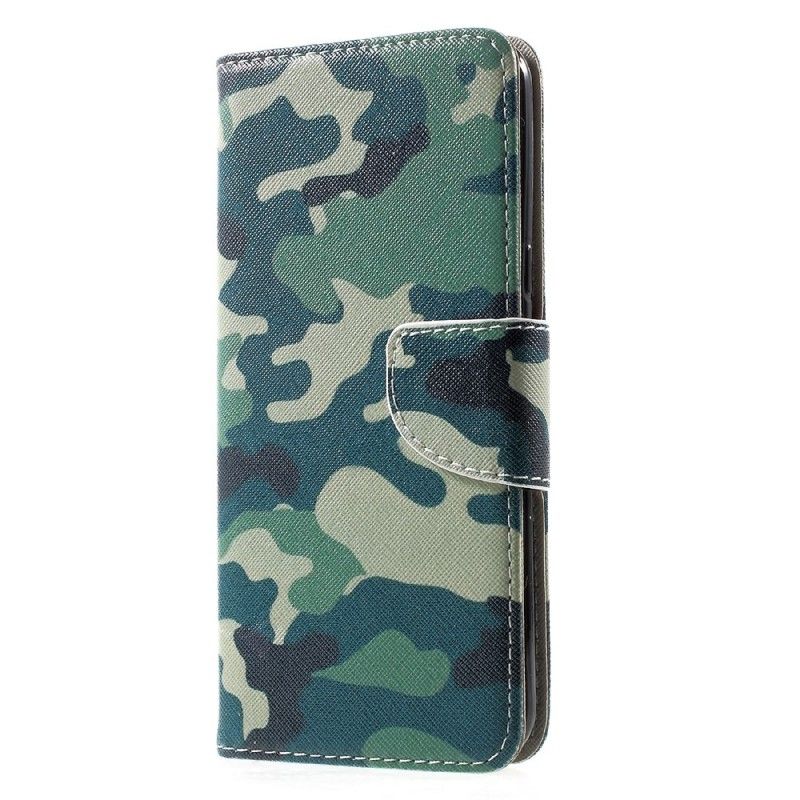 Flip Cover Læder for Samsung Galaxy S8 Plus Militær Camouflage