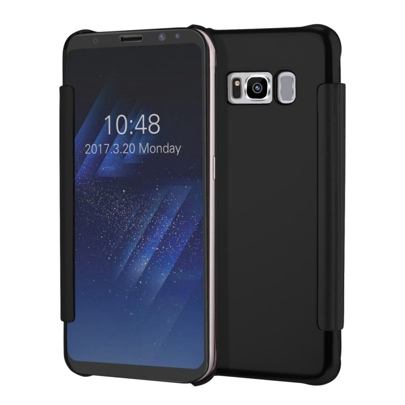 Læder Cover Samsung Galaxy S8 Plus Sort Spejl