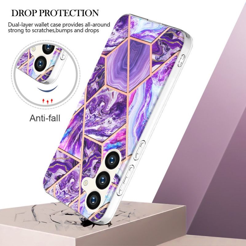 Cover Samsung Galaxy S24 5g Geometrisk Marmor