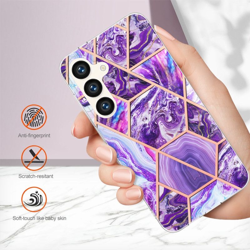 Cover Samsung Galaxy S24 5g Geometrisk Marmor