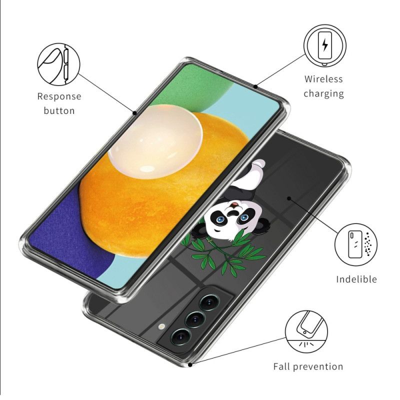 Cover Samsung Galaxy S24 5g Telefon Etui Gennemsigtig Panda Og Bambus