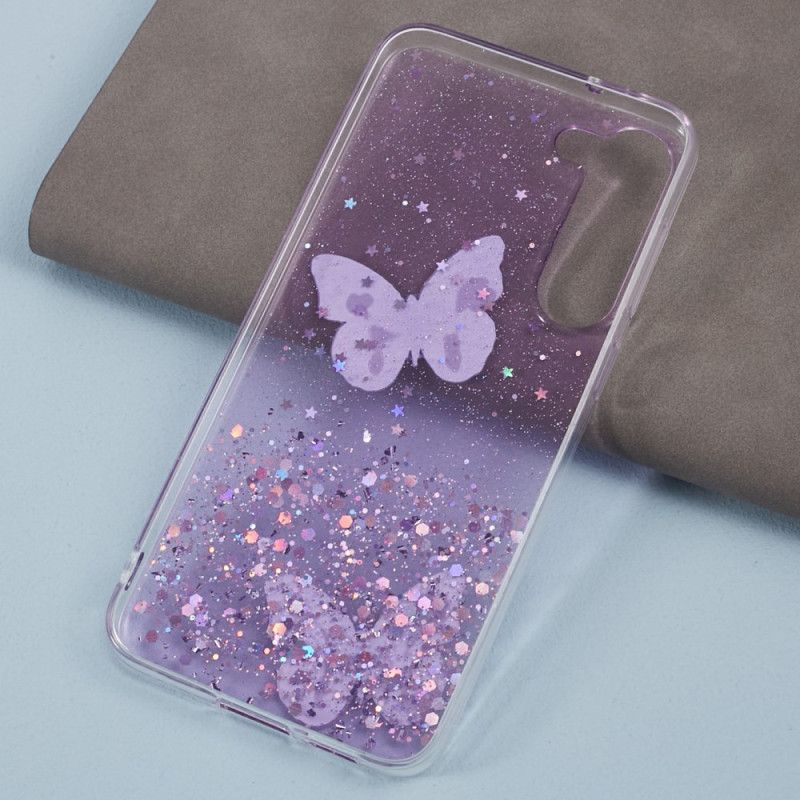 Cover Samsung Galaxy S24 5g Telefon Etui Glitter Sommerfugle