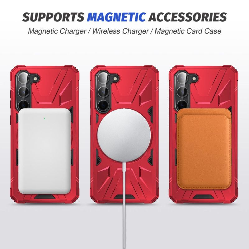 Cover Til Samsung Galaxy S24 5g Magsafe-kompatibel Metaleffekt-ringholder