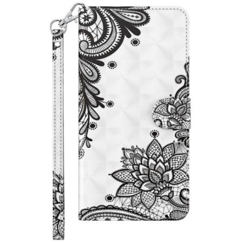 Flip Cover Samsung Galaxy S24 5g Blondeblomst Med Rem