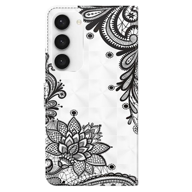 Flip Cover Samsung Galaxy S24 5g Blondeblomst Med Rem