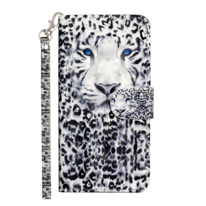 Flip Cover Samsung Galaxy S24 5g Leopard Med Snor