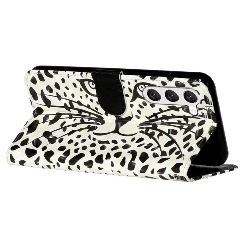 Flip Cover Samsung Galaxy S24 5g Leopard Med Snor