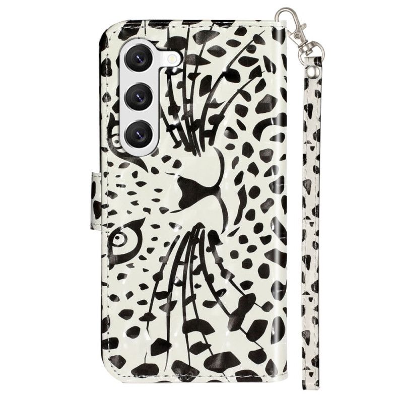 Flip Cover Samsung Galaxy S24 5g Leopardhoved Med Snor