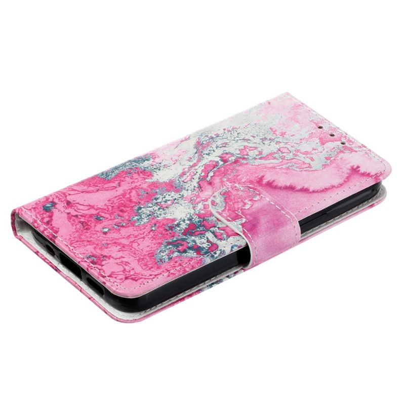 Flip Cover Samsung Galaxy S24 5g Pink Marmormønster