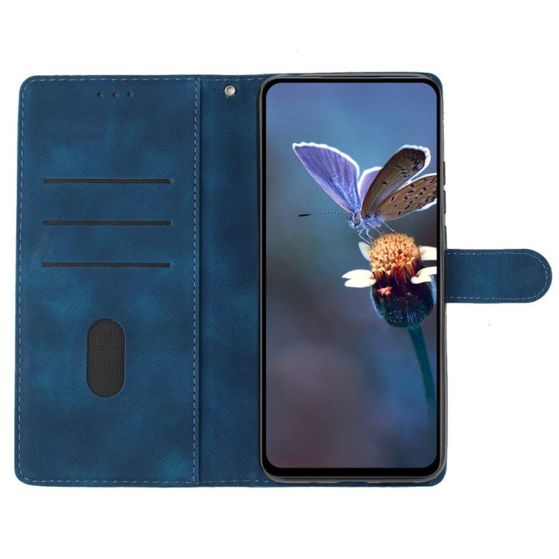 Flip Cover Til Samsung Galaxy S24 5g Diskret Blomstermønster Med Rem