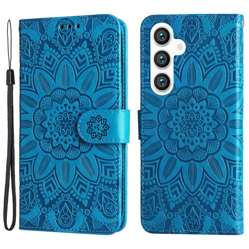 Flip Cover Til Samsung Galaxy S24 5g Flamboyant Mandala Med Rem