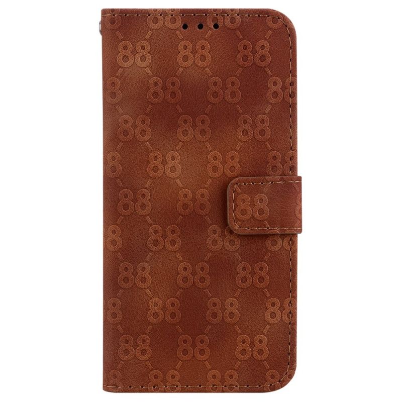 Læder Cover Samsung Galaxy S24 5g Telefon Etui Design 88 Med Rem