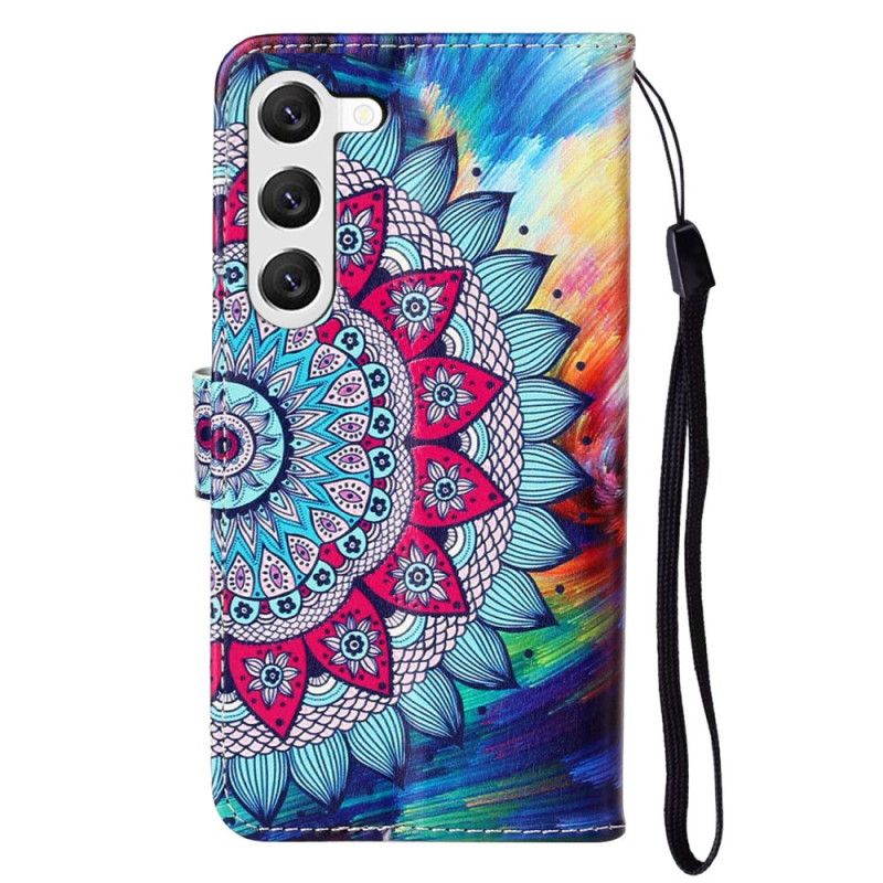 Læder Cover Samsung Galaxy S24 5g Telefon Etui Mandala Remmønster