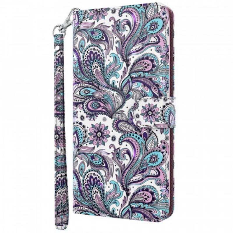 Læder Cover Moto G51 5G Paisley