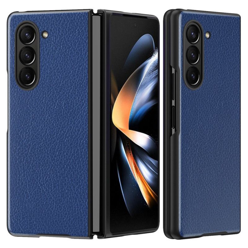 Cover Samsung Galaxy Z Fold 6 Litchi Imiteret Læder