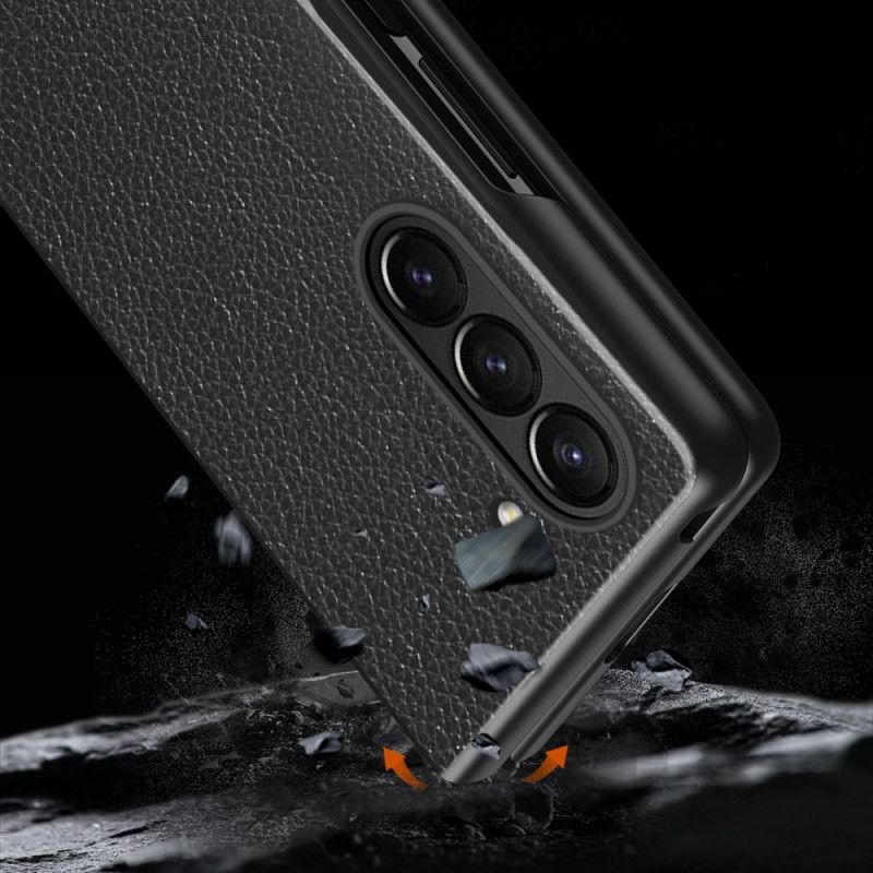 Cover Samsung Galaxy Z Fold 6 Litchi Imiteret Læder